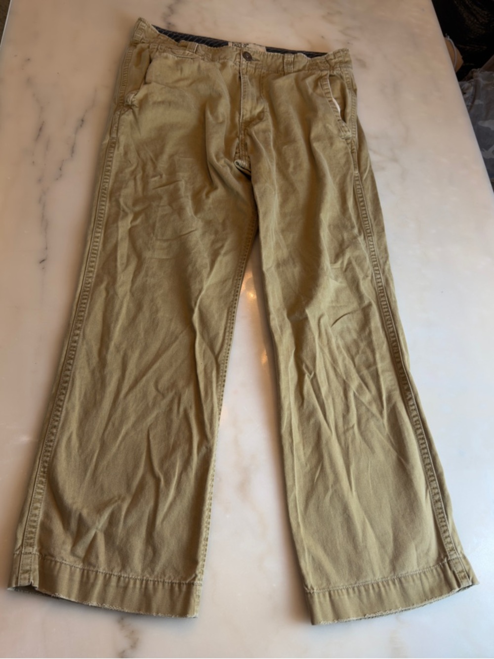 American Eagle Outfitters Tan Khaki Straight-Leg Pants